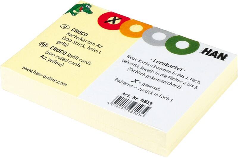 Fiches HAN A7 Jaune 7,4 x 10,5 cm 100 unités