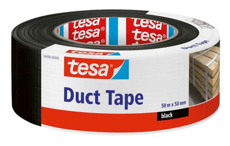 Ruban adhésif en toile tesa tesa Duct Tape 56498 Noir 50 mm (L) x 50 m (L) PE (Polyéthylène)