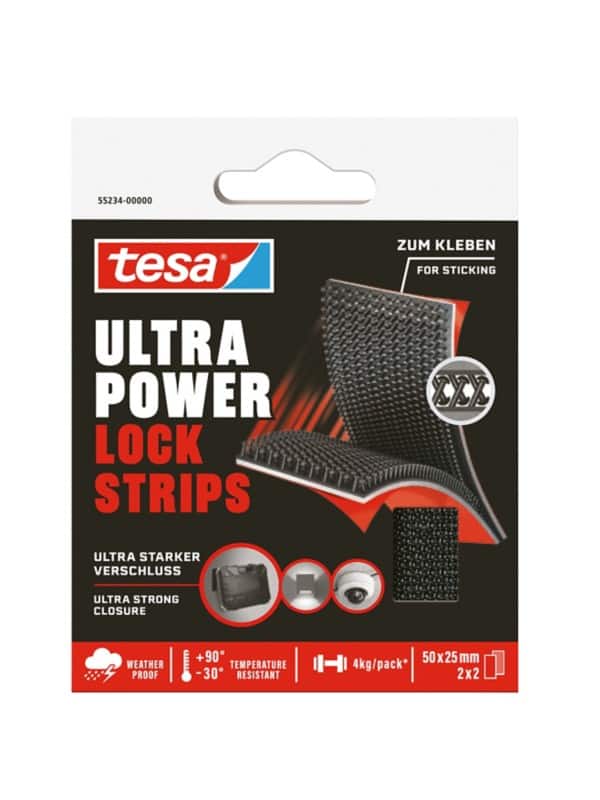 tesa tesa Ultra Power Klebehaken Schwarz Acrylat-Klebstoff