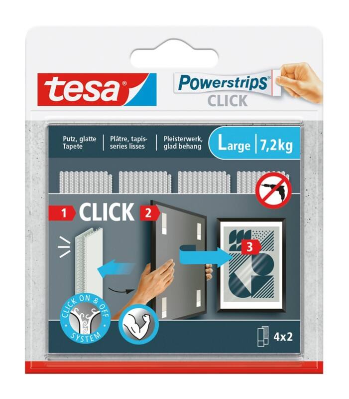 tesa tesa Powerstrips Click Klebehaken Weiss