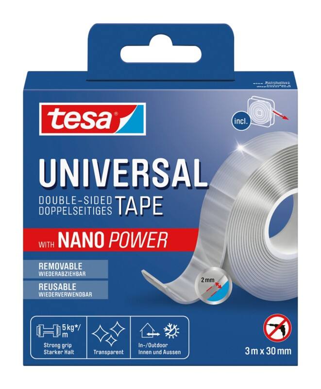 Ruban adhésif de montage tesa tesa Universal Tape 55810 Transparent 30 mm (L) x 3 m (L)