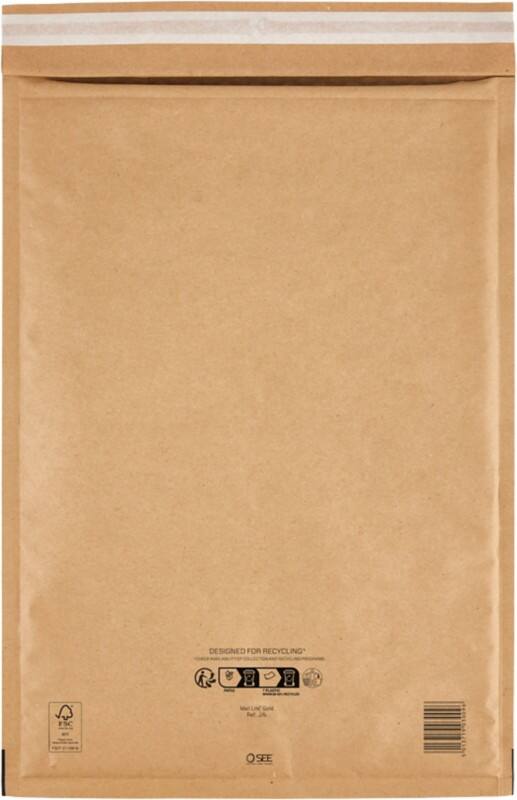 Enveloppes matelassées Mail Lite J/6 Doré Sans fenêtre Bande adhésive 100 unités