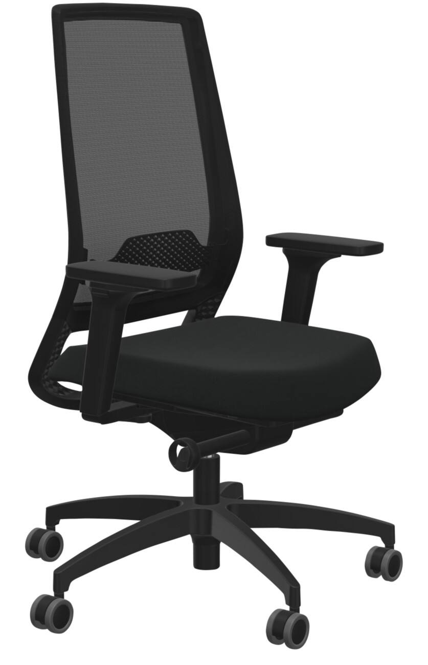 Chaise de télétravail Dauphin Mécanisme synchrone Tissu Accoudoirs 4D 120 kg 720 x 720 x 1160 mm