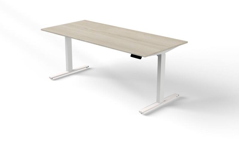 Kerkmann Move 3 Steh-Sitz-Schreibtisch Rechteckig Ahorn T-Fuss 1.800 (B) x 800 (T) x 1.200 (H) mm Holz