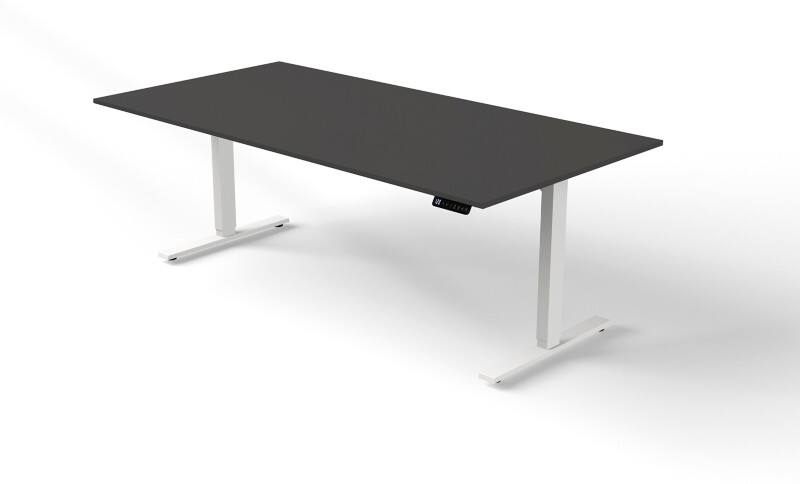 Bureau assis-debout Kerkmann Move 3 Rectangulaire Anthracite Pied en T 2000 (L) x 1000 (P) x 1200 (H) mm Bois