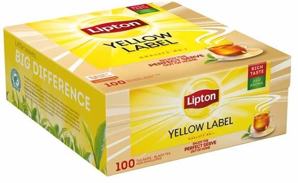 Lipton FGS Yellow Label Schwarzer Tee 100 Stück