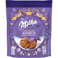 Chocolat Milka Fines boules de chocolat au lait des Alpes avec fourrage crémeux 90 g