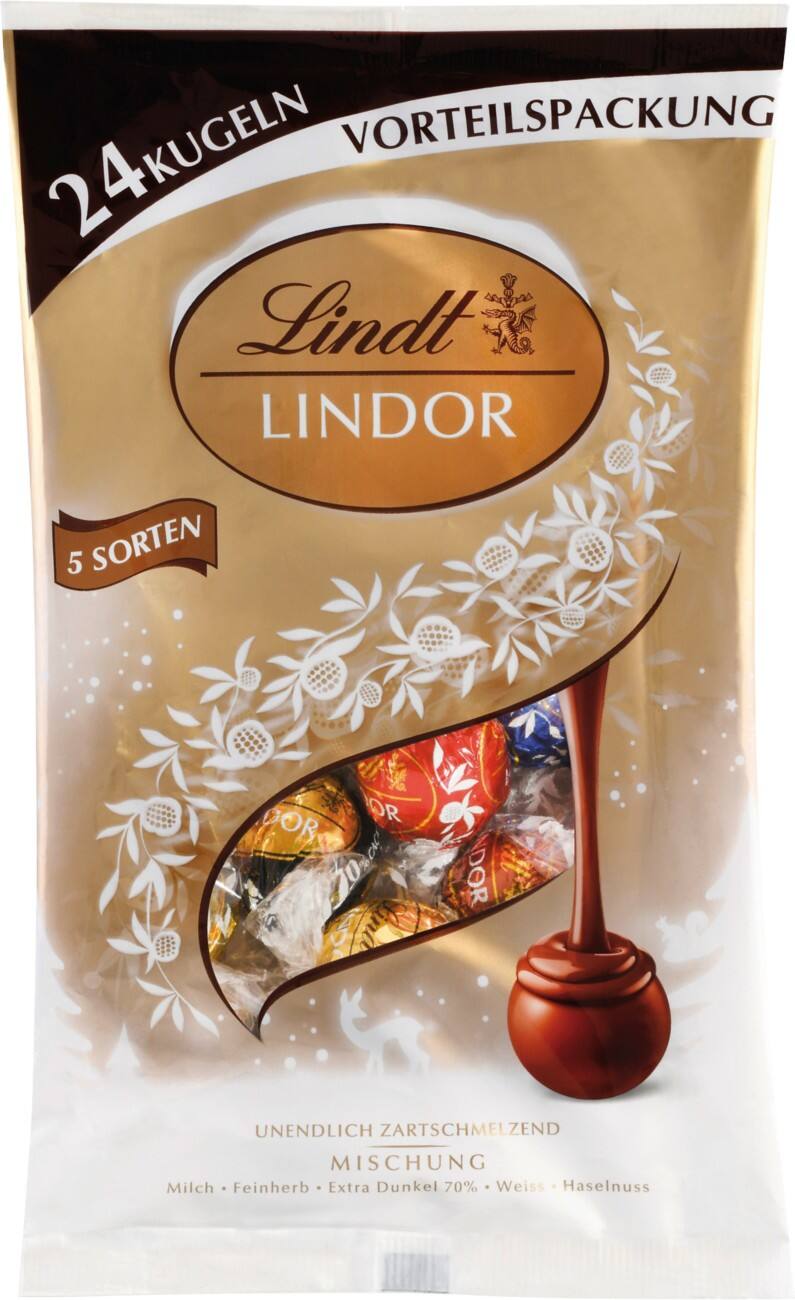 Lindt Lindor XXL Mix 5 Sorten Schokoladentrüffel 300 g