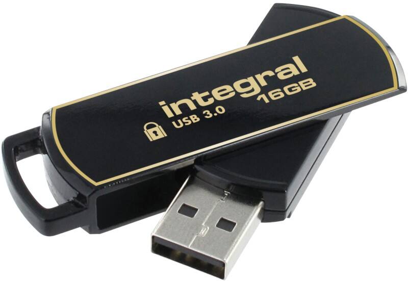 Clé USB Integral 16 Go USB Type-A Doré, noir