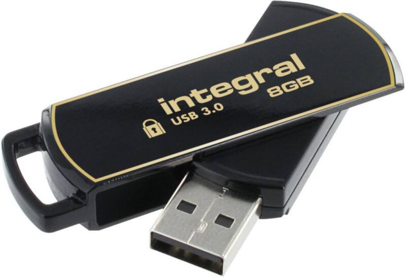 Clé USB Integral 8 Go USB Type-A Doré, noir