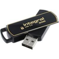 Integral USB-Stick 8 GB USB Type-A Gold, Schwarz
