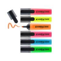 Surligneur edding 345 Assortiment 2-5 mm Biseauté Rechargeable 6 unités