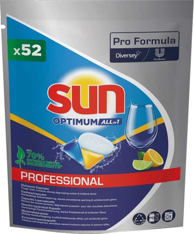 Tablettes pour lave-vaisselle Sun Professional Optimum All in 1 Tablettes 52 unités