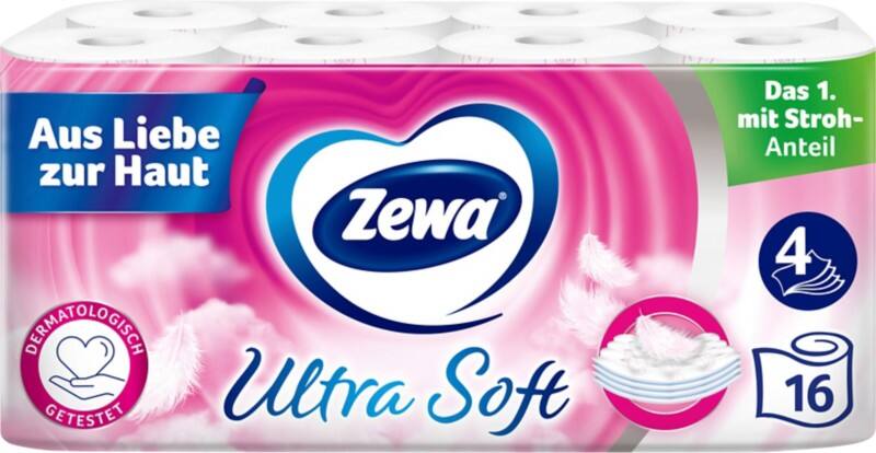 Papier toilette Zewa Ultra Soft 4 épaisseurs 16 x 150 feuilles
