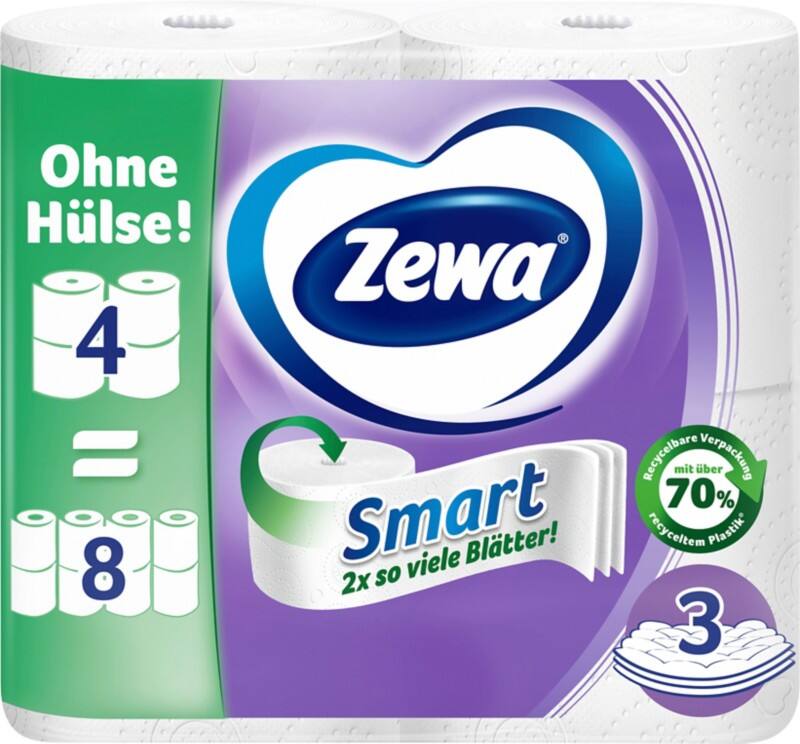 Papier toilette Zewa Smart 3 épaisseurs 4 x 300 feuilles