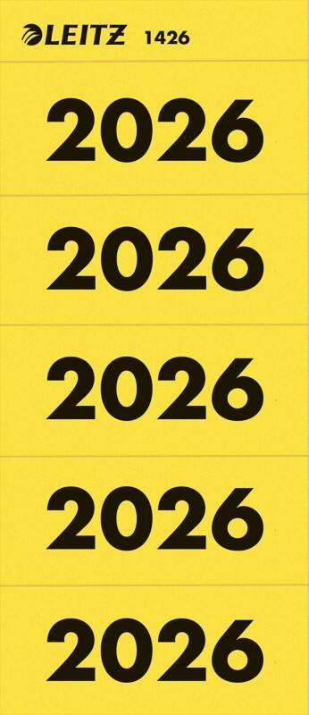 Leitz Selbstklebende Etiketten 2026 Gelb 1426, 6 x 2,55 cm 100 Stück