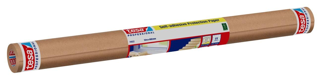 tesa PROFESSIONAL Kraftpapierband Selbstklebend 10 m x 600 mm