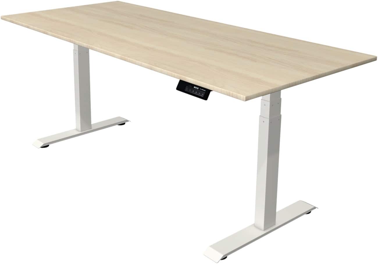 Kerkmann Elektronisch Höhenverstellbar Sitz-Stehschreibtisch Rechteckig T-Fuss 1,800 (B) x 800 (T) x 1,270 (H) mm Spanplatte Melamin Stahl