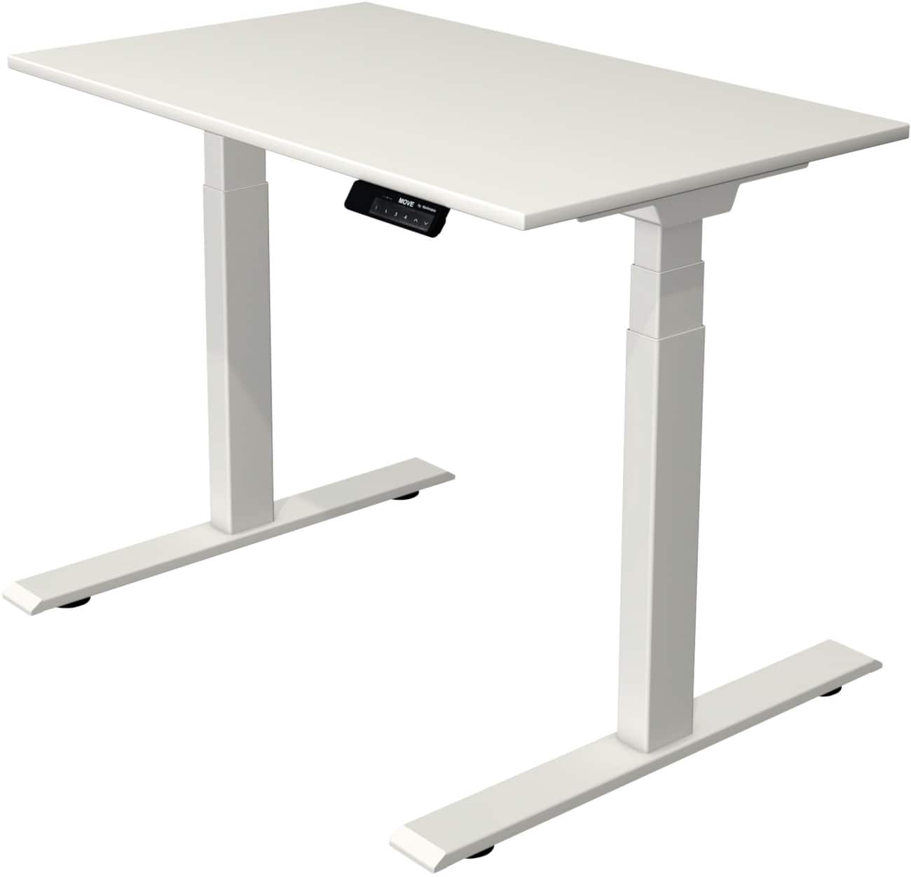 Kerkmann Elektronisch Höhenverstellbar Sitz-Stehschreibtisch Rechteckig T-Fuss 1,000 (B) x 800 (T) x 1,270 (H) mm Spanplatte Melamin Stahl