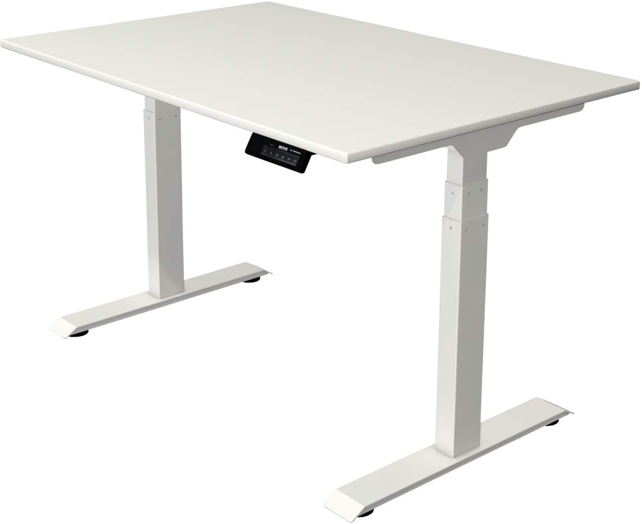 Kerkmann Elektronisch Höhenverstellbar Sitz-Stehschreibtisch Rechteckig T-Fuss 1,200 (B) x 800 (T) x 1,270 (H) mm Spanplatte Melamin Stahl