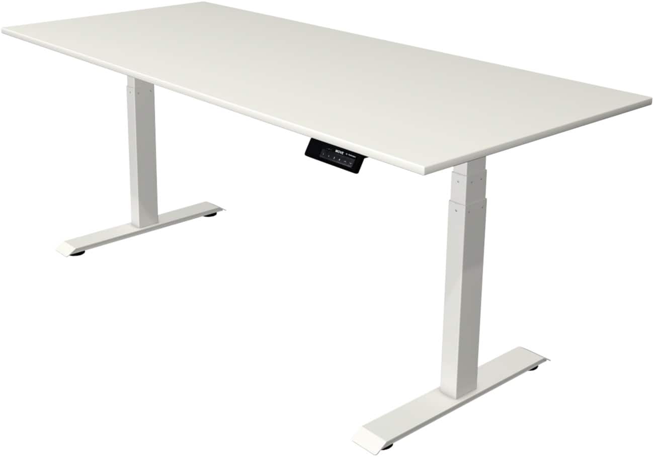 Kerkmann Elektronisch Höhenverstellbar Sitz-Stehschreibtisch Rechteckig T-Fuss 1,800 (B) x 800 (T) x 1,270 (H) mm Spanplatte Melamin Stahl