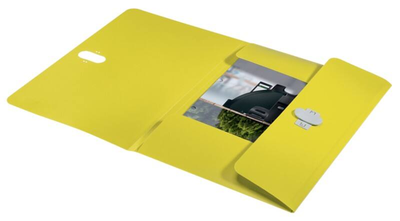 Pochettes pour documents Leitz Recycle 46220015 A4 Plastique Rabats 23,5 (l) x 1,1 (p) x 32 (h) cm Jaune