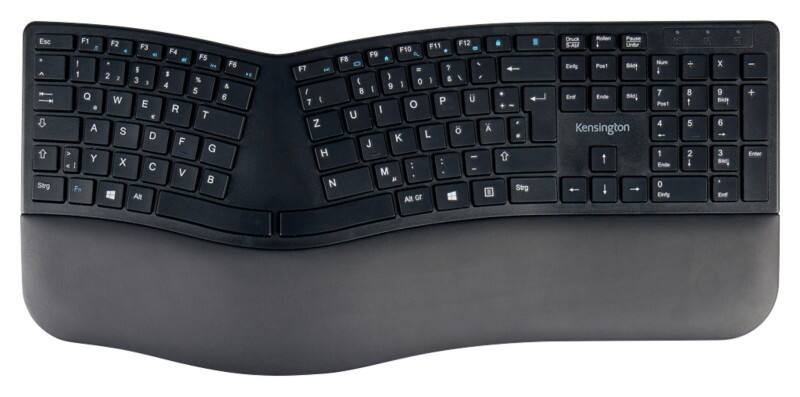 Kensington Pro Fit Ergo Kabellose Full-Size Tastatur K75401DE QWERTZ USB-A Receiver Schwarz