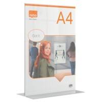 Nobo Premium Plus Tischaufsteller A4 T-Form 21,5 (B) x 9 (T) x 32 (H) cm Transparent