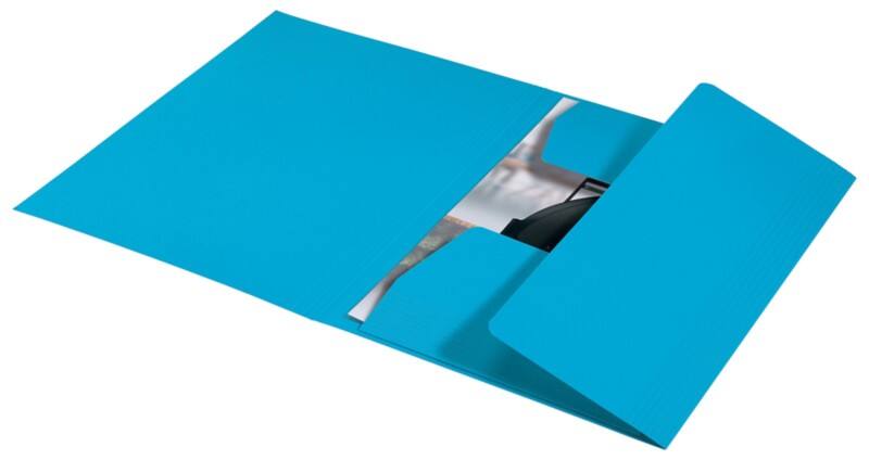 Chemise à 3 rabats Leitz Recycle 3906 A4 CO² compensé Bleu Carton 100 % recyclé