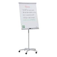 FRANKEN U-Act!Line Mobiles Magnetisches Flipchart FC91 70 x 100 cm Mit 5 Rollen und Stiftablage Hellgrau