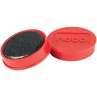 Nobo Whiteboard-Magnete Rot 0.8 kg Tragfähigkeit 32 mm 10 Stück