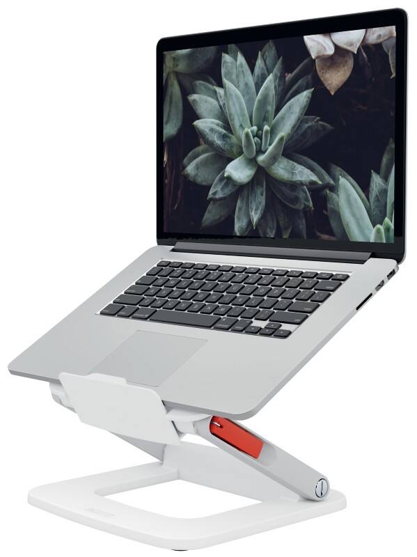 Leitz Ergo Ergonomischer Höhenverstellbarer Multi-Winkel Laptopständer 6424 Tragbar Bis zu 15" Weiss