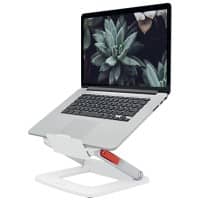 Leitz Ergo Ergonomischer Höhenverstellbarer Multi-Winkel Laptopständer 6424 Tragbar Bis zu 15" Weiss