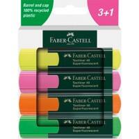 Faber-Castell Textmarker 5 mm TL48 Farbig assortiert Nachfüllbar 4 Stück