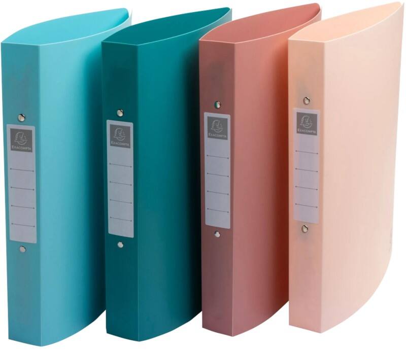 Exacompta Skandi 30 mm Ringbuch PP (Polypropylen) DIN A4 2 Ringe Farbig sortiert 54470E 4 Stück
