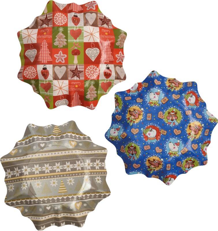 Assiette PAPSTAR Christmas Jetable 280 mm Multicolore 2 unités