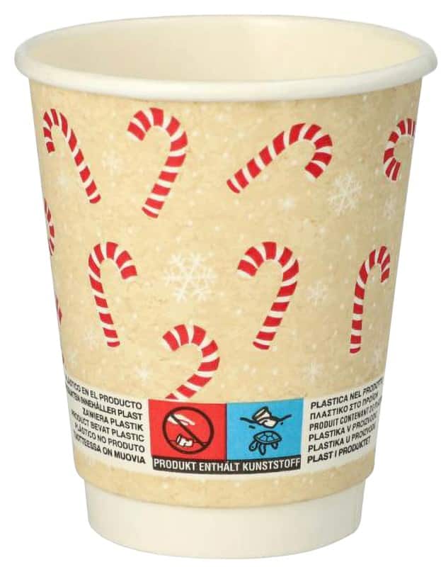 Gobelets jetables PAPSTAR Candy Oui 200 ml 80 mm Crème 25 unités