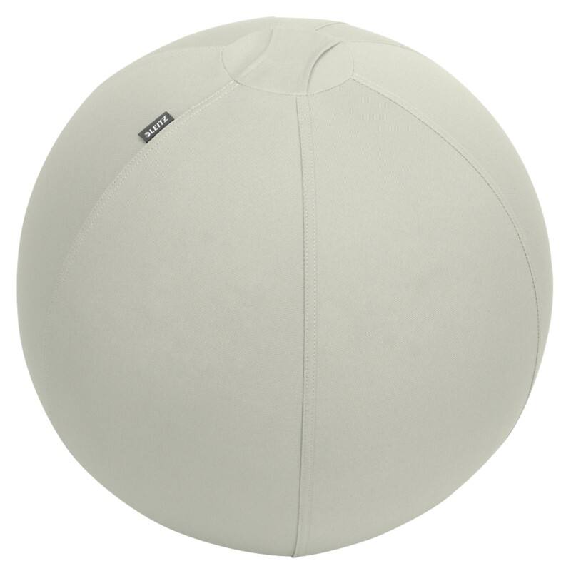 Ballon d'assise anti-basculement Leitz Ergo Active 6541 Poignée de transport Lavable 55 cm Jusqu'à 120 kg Gris clair