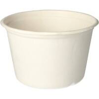 PAPSTAR pure Einweg Suppenbecher Zuckerrohr 600 ml 140 mm Weiss 50 Stück