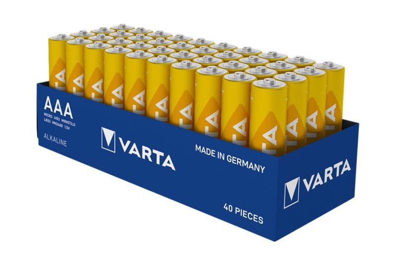 Piles VARTA 4103 AAA LR03 Alcaline 1.5 V 40 unités