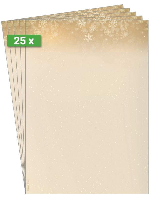 Sigel DIN A4 Briefpapier Gold, Weiß  90 g/m² 25 Stück
