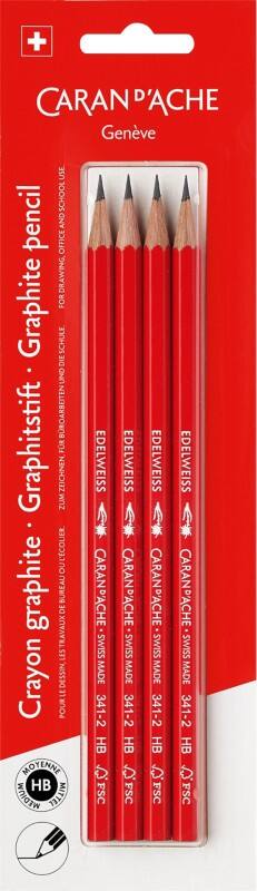 Crayon Caran d'Ache HB 10 mm Gris 4 unités