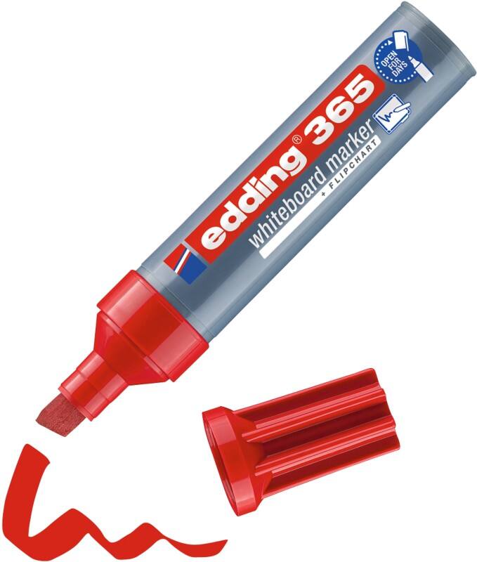 Marqueur pour tableau blanc edding E-365 Rouge Biseauté - 7 mm