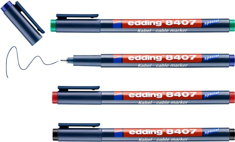 edding E-8407 Marker Farbig Sortiert Bullet 0,3 - 3 mm 4 Stück