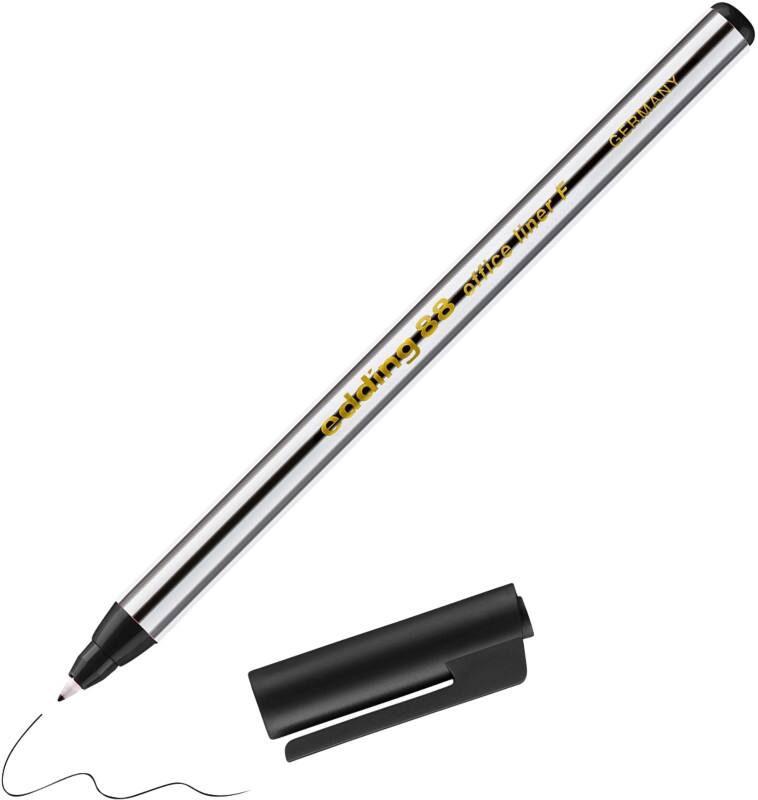edding 88 Fineliner Rundspitze Schwarz 88