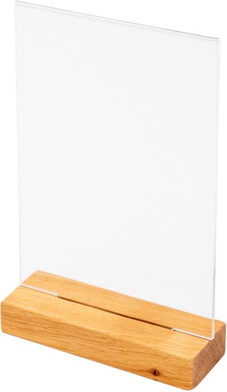 SHOWDOWN Tischaufsteller DIN A5 T-Form 15 (B) x 5 (T) x 23,7 (H) cm Braun