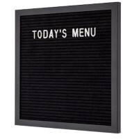 Tableau à lettres SHOWDOWN Non magnétique 30 (l) x 30 (h) cm Bois Noir