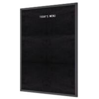 SHOWDOWN Rillentafel Nicht Magnetisch 60 (B) x 80 (H) cm Holz Schwarz