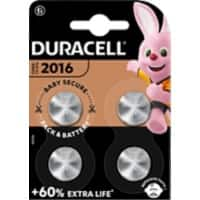 Duracell Batteries 5000394119314 CR2016 4 Stück