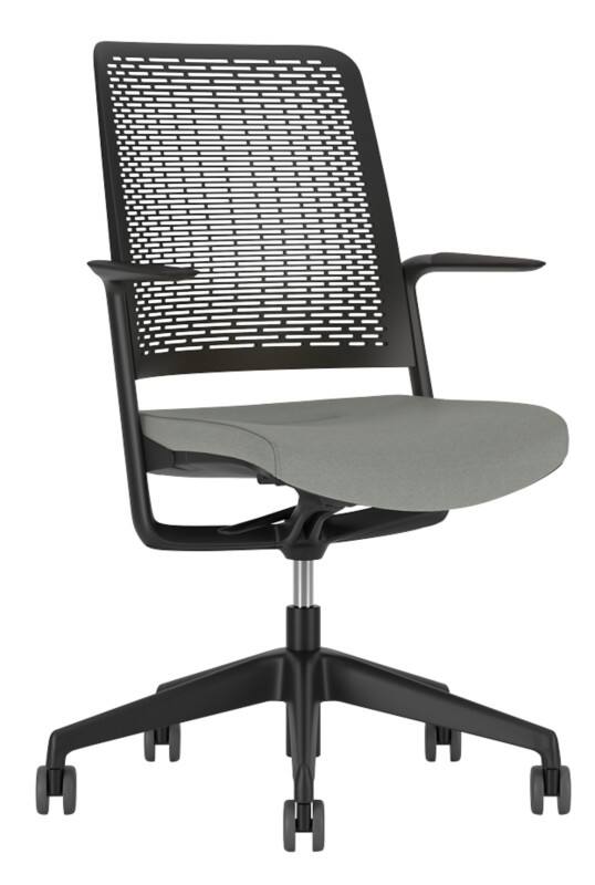 Chaise de réunion WithMe Nowy Styl Mécanisme synchrone Accoudoirs fixes Noir 110 kg 480 x 645 x 1100 mm